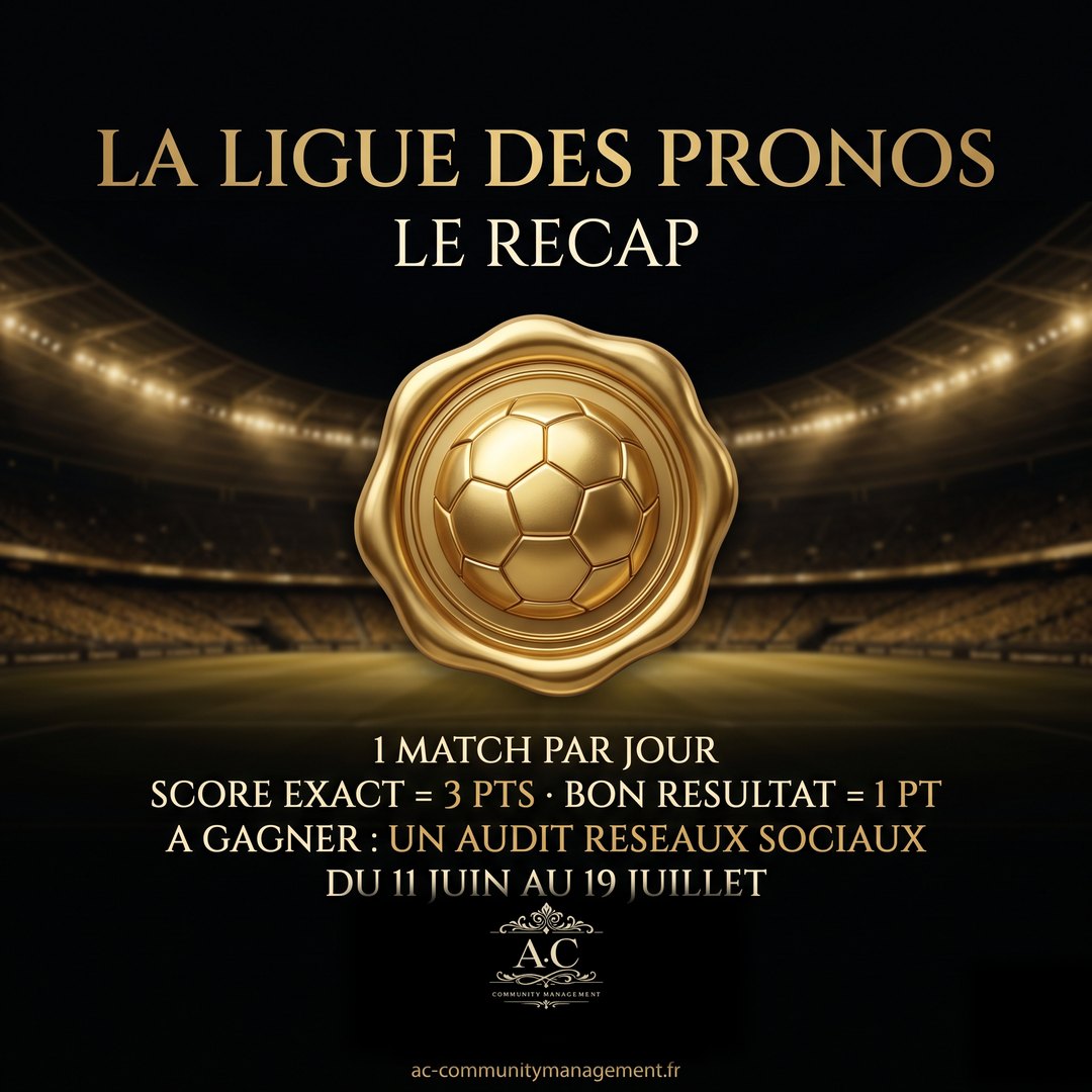 La Ligue des Pronos - le récap du jeu concours